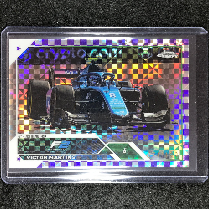 2023 Topps Chrome Formula 1 Victor Martins Purple Checker Flag 71/199 #131