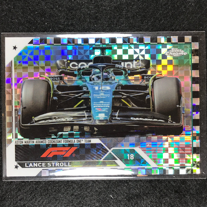 2023 Topps Chrome Formula 1 Lance Stroll Base Checker Flag #45