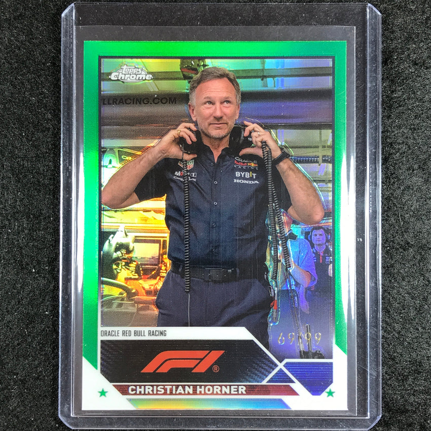 2023 Topps Chrome Formula 1 Christian Horner Base Green 69/99 No 93