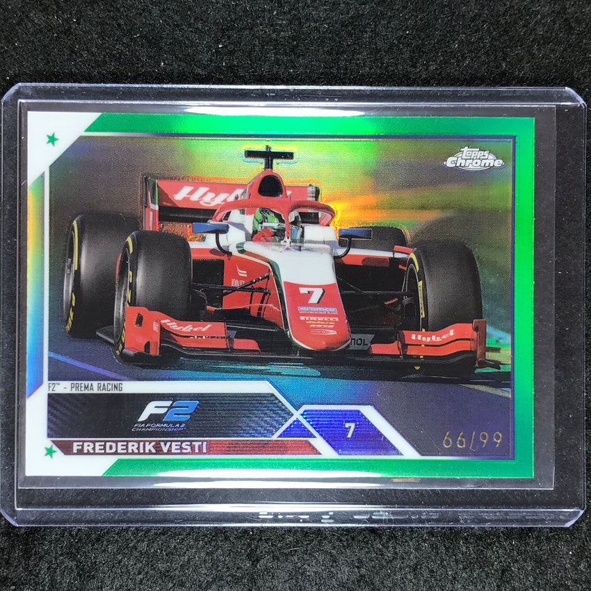 2023 Topps Chrome Formula 1 Frederik Vesti Base Green 66/99 #122