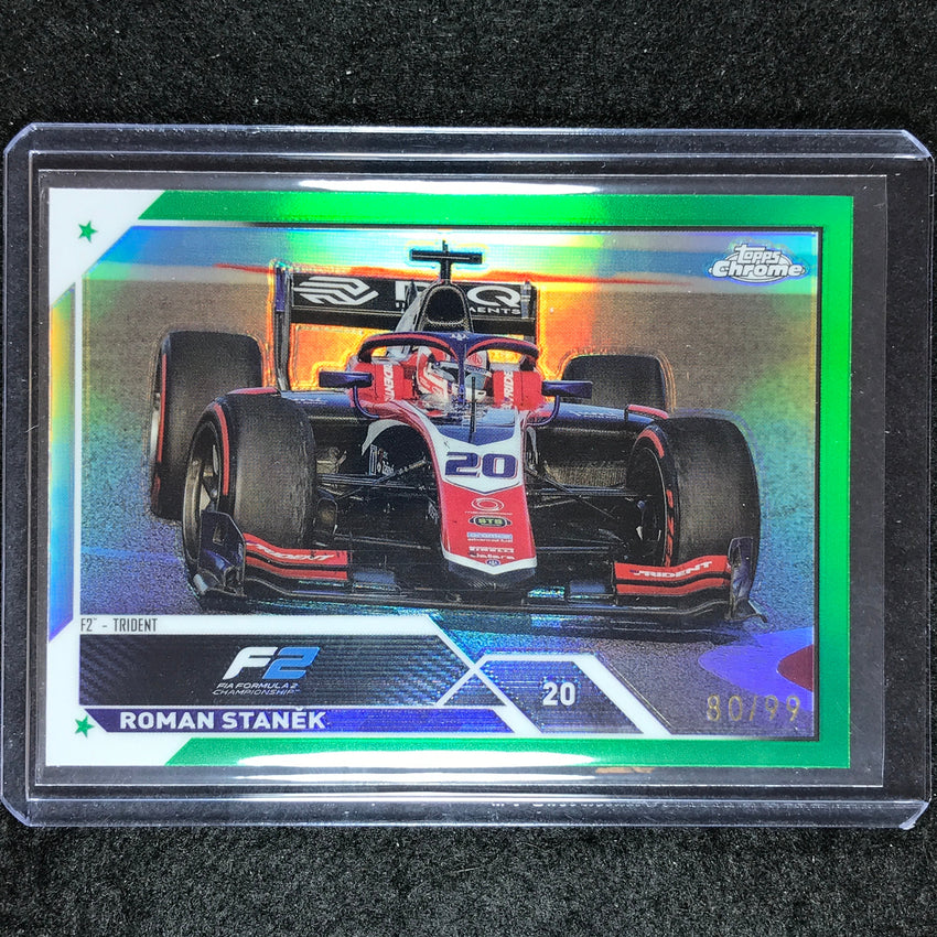 2023 Topps Chrome Formula 1 Roman Stanek Base Green 80/99 #138