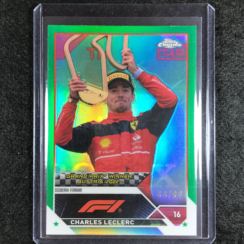 2023 Topps Chrome Formula 1 Charles Leclerc Base Green 44/99 No 154