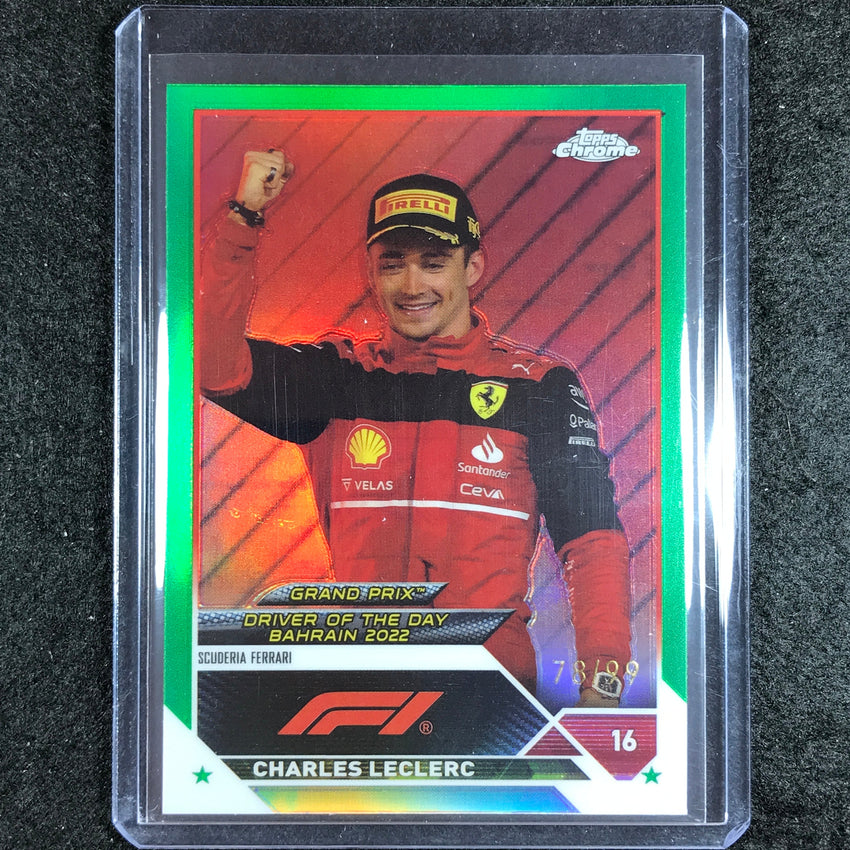 2023 Topps Chrome Formula 1 Charles Leclerc Base Green 78/99 #166