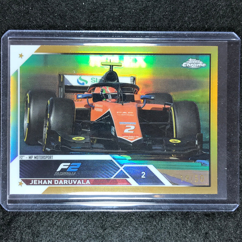 2023 Topps Chrome Formula 1 Jehan Daruvala Base Gold 19/50