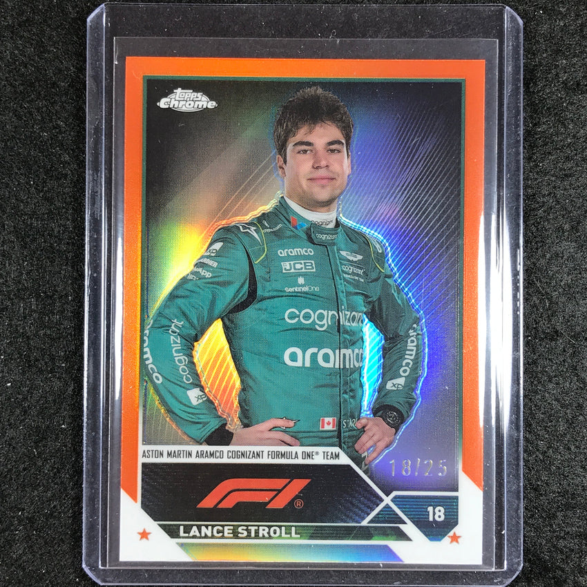 2023 Topps Chrome Formula 1 Lance Stroll Base Orange 18/25