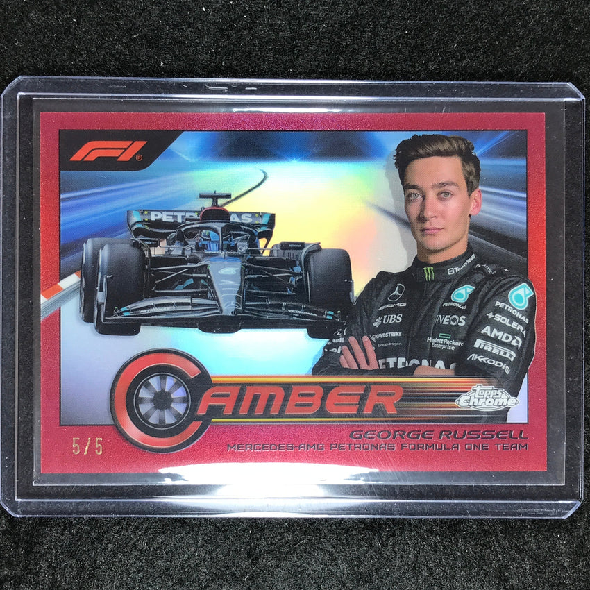 2023 Topps Chrome Formula 1 George Russell Camber Red 5/5