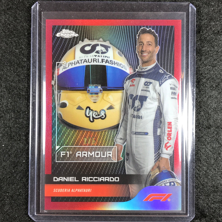 2023 Topps Chrome Formula 1 Daniel Ricciardo F1 Armour Red 1/5