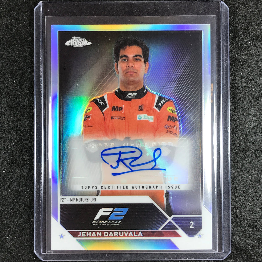 2023 Topps Chrome Formula 1 Jehan Daruvala Chrome Auto Refractor No Jdi