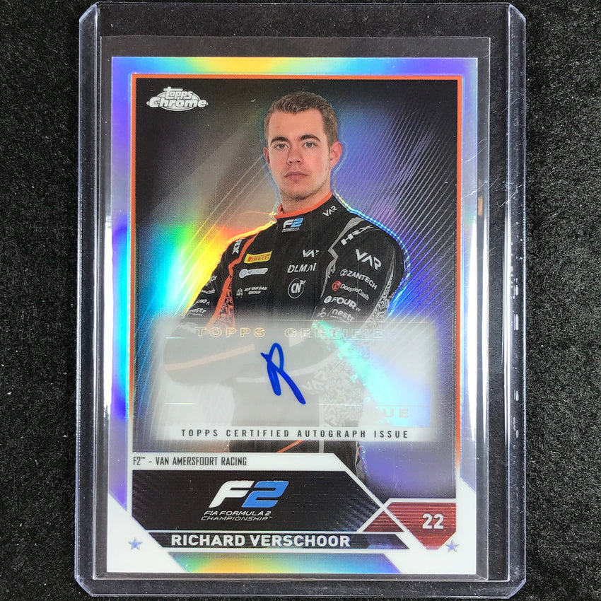 2023 Topps Chrome Formula 1 Richard Verschoor Chrome Auto Refractor #Rv