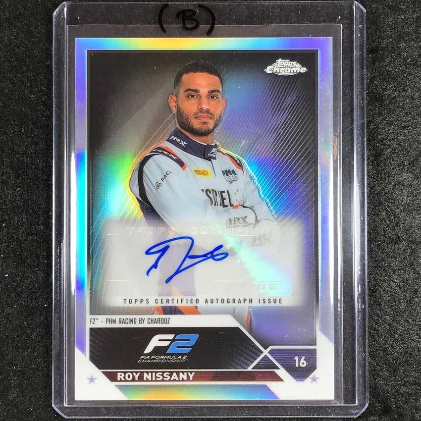2023 Topps Chrome Formula 1 Roy Nissany Chrome Auto Refractor No Rn B
