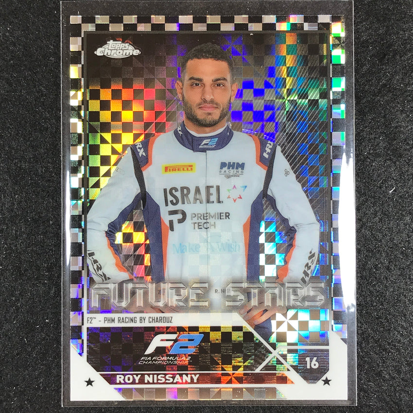 2023 Topps Chrome Formula 1 Roy Nissany Base Future Stars Checker Flag #88