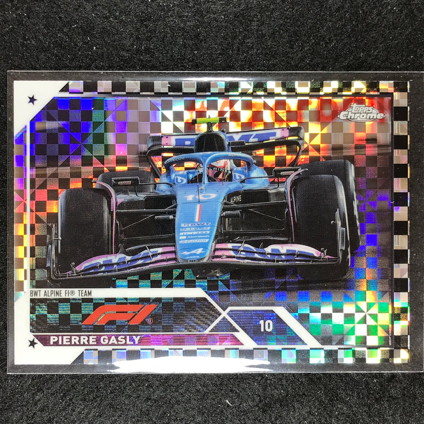2023 Topps Chrome Formula 1 Pierre Gasly Base Checker Flag #108