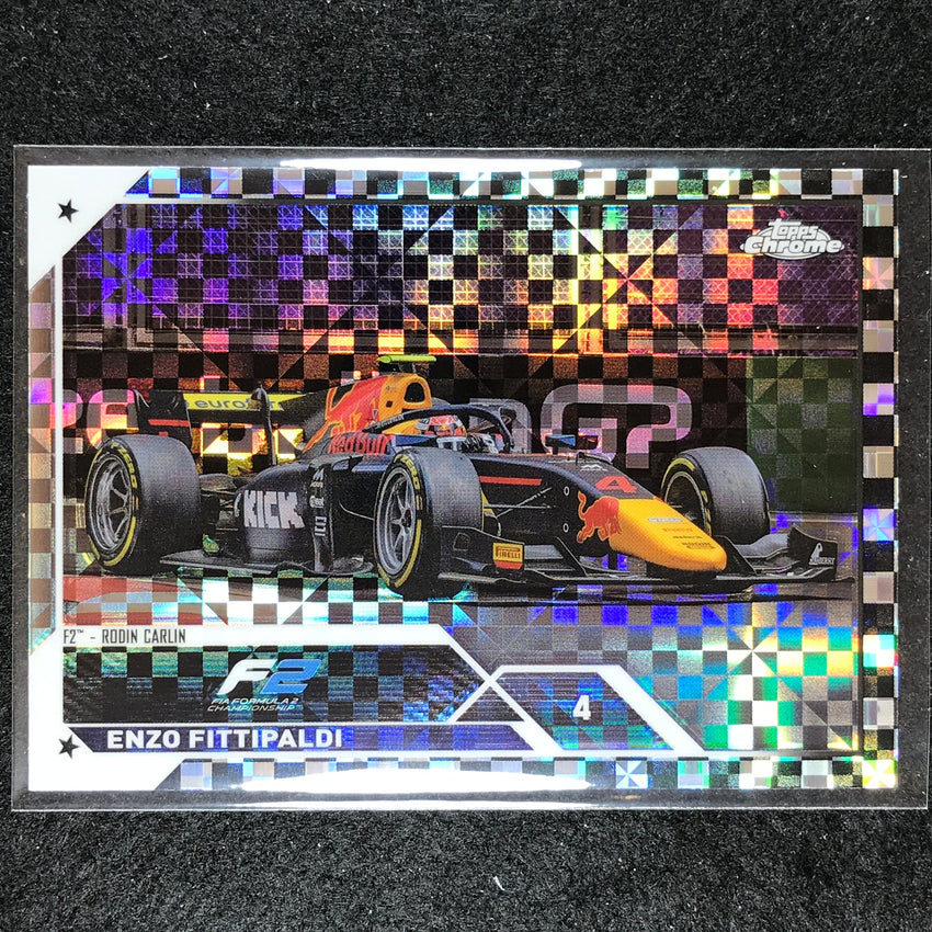 2023 Topps Chrome Formula 1 Enzo Fittipaldi Base Checker Flag #127