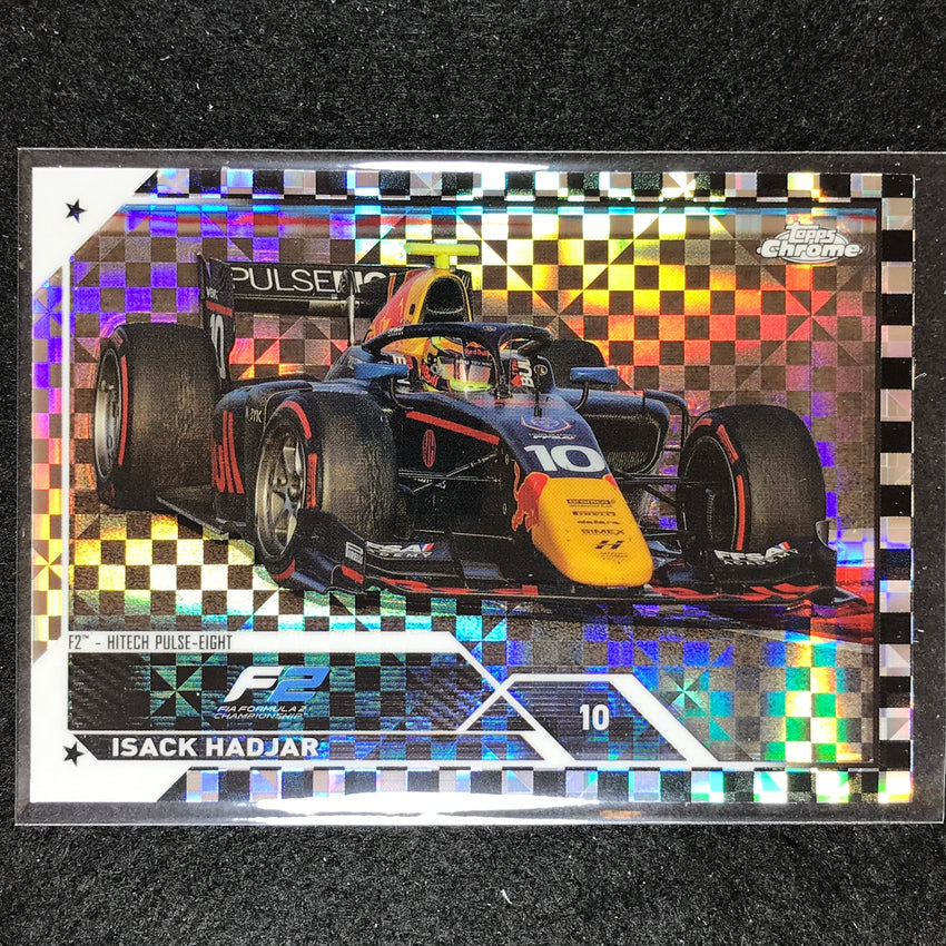 2023 Topps Chrome Formula 1 Isack Hadjar Base Checker Flag No 129