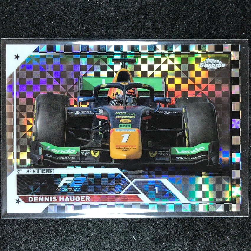 2023 Topps Chrome Formula 1 Dennis Hauger Base Checker Flag #132