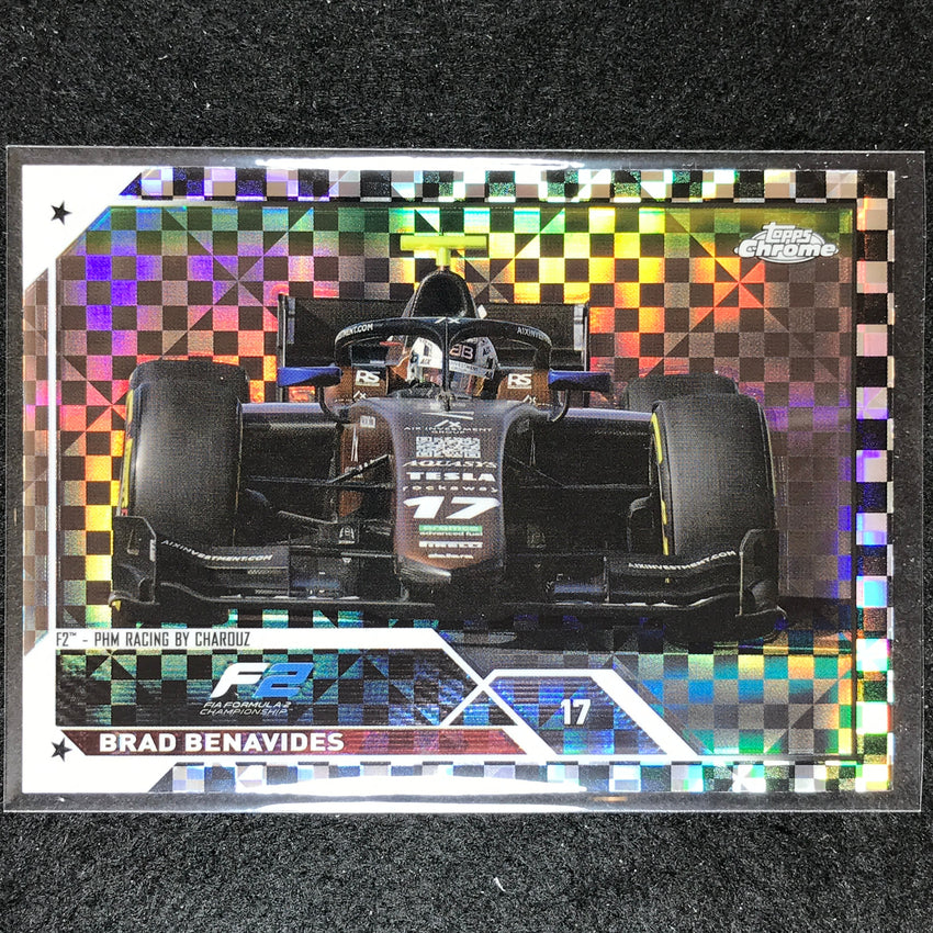 2023 Topps Chrome Formula 1 Brad Benavides Base Checker Flag #141