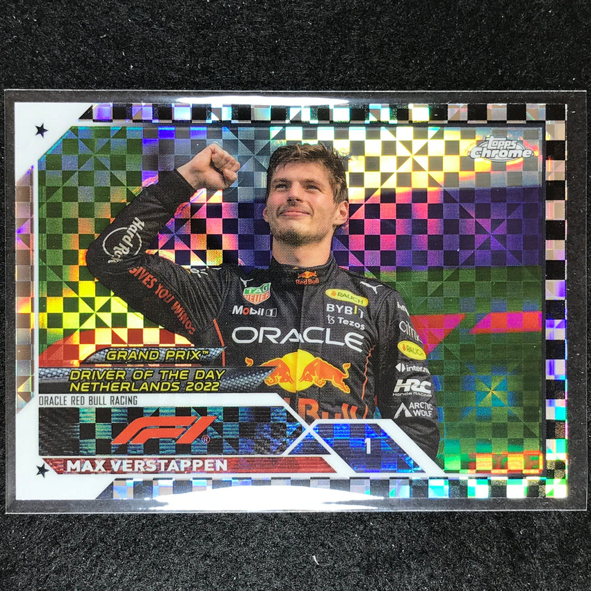 2023 Topps Chrome Formula 1 Max Verstappen Base Checker Flag No 180 ...