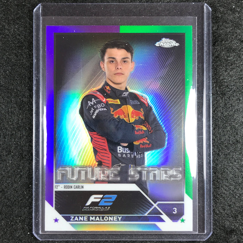 2023 Topps Chrome Formula 1 Zane Maloney Base Future Stars Purple Green #74