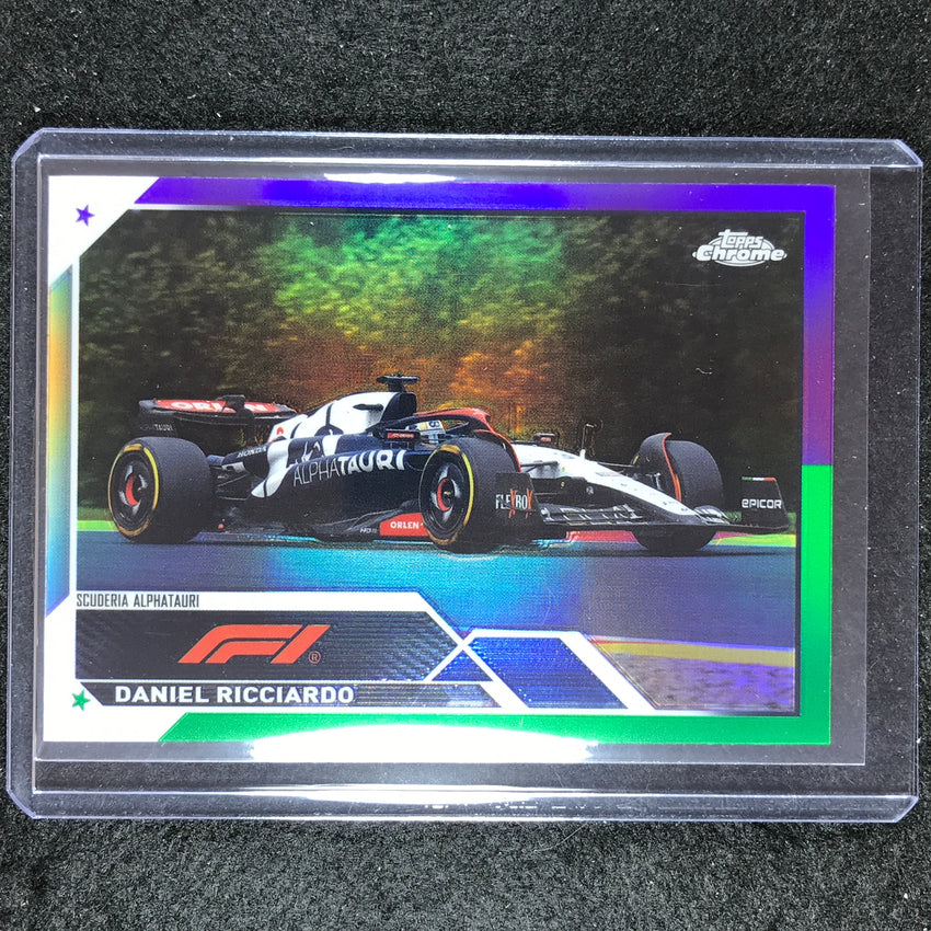 2023 Topps Chrome Formula 1 Daniel Ricciardo Base Purple Green No 114