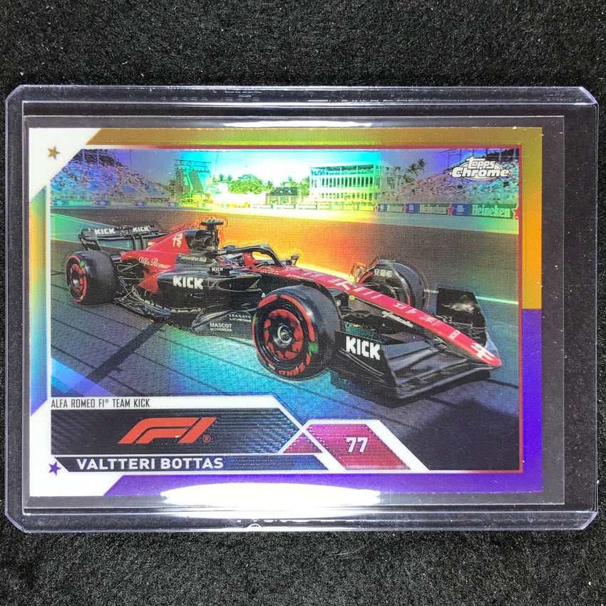2023 Topps Chrome Formula 1 Valtteri Bottas Base Gold Purple #118