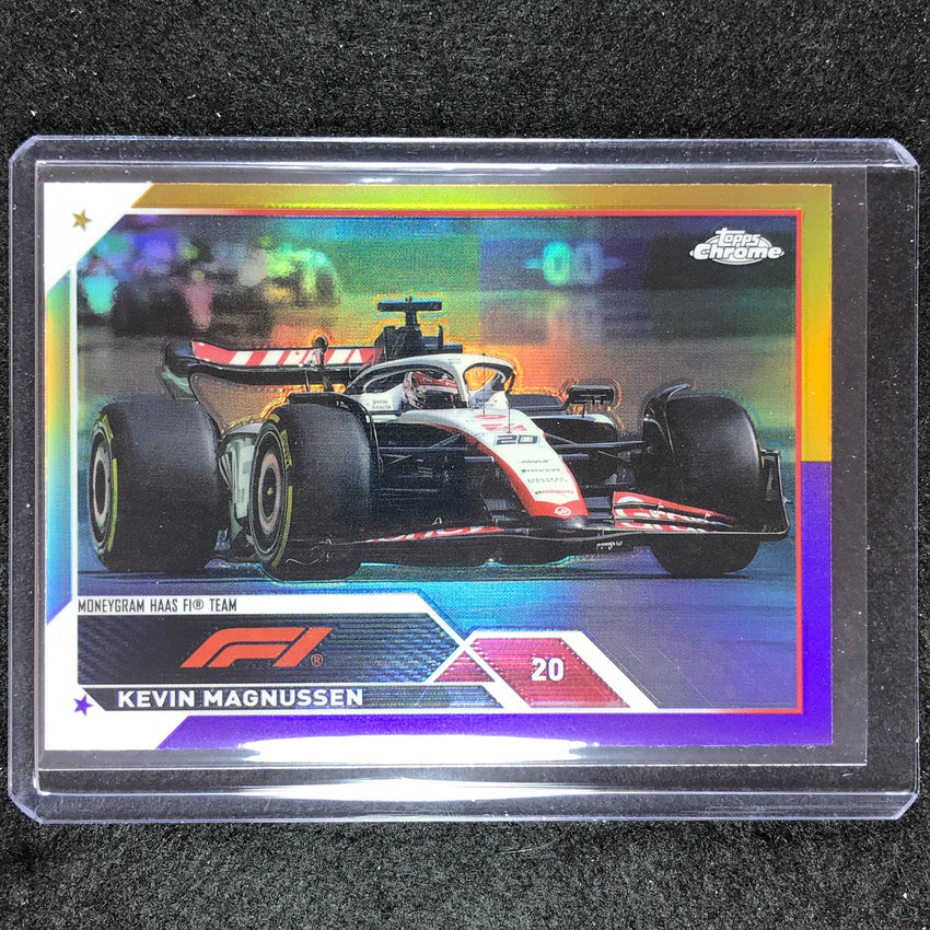 2023 Topps Chrome Formula 1 Kevin Magnussen Base Gold Purple #121