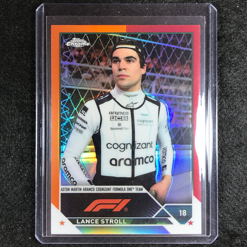 2023 Topps Chrome Formula 1 Lance Stroll Base Orange Red #44
