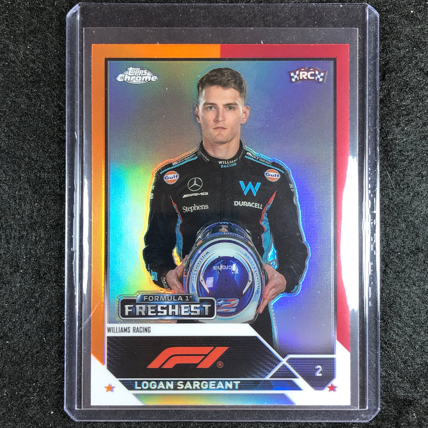 2023 Topps Chrome Formula 1 Logan Sargeant Rookie Base Orange Red #194