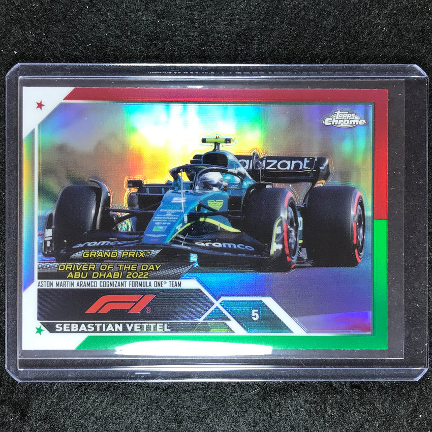 2023 Topps Chrome Formula 1 Sebastian Vettel Base Red Green No 187