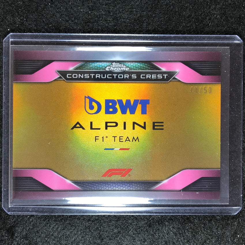 2023 Topps Chrome Formula 1 Bwt Alpine F1 Team Constructors Crest Gold 40/50