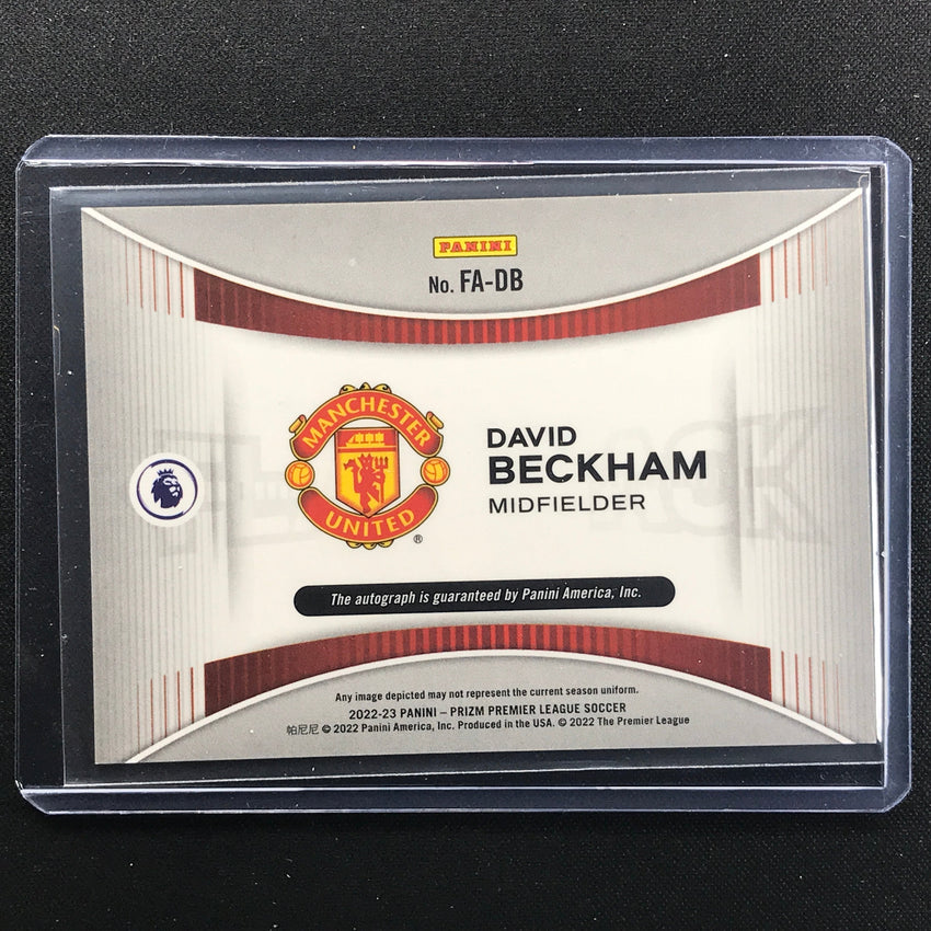 2022-23 Prizm Epl David Beckham Flashback Auto Base No Db