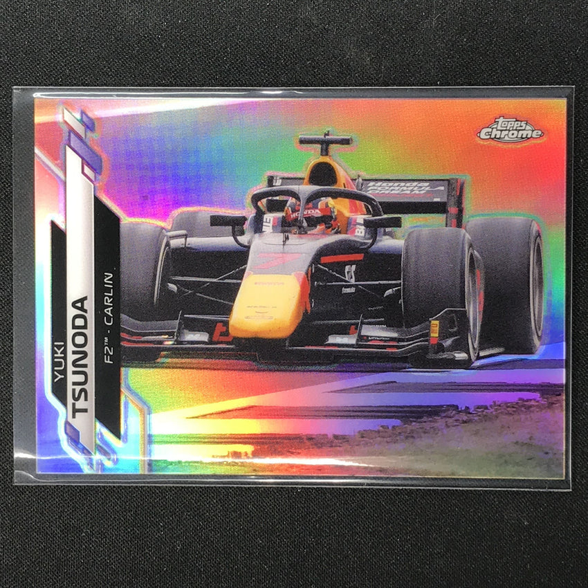 2020 Topps Chrome Yuki Tsunoda F2 Cars Refractor No 82