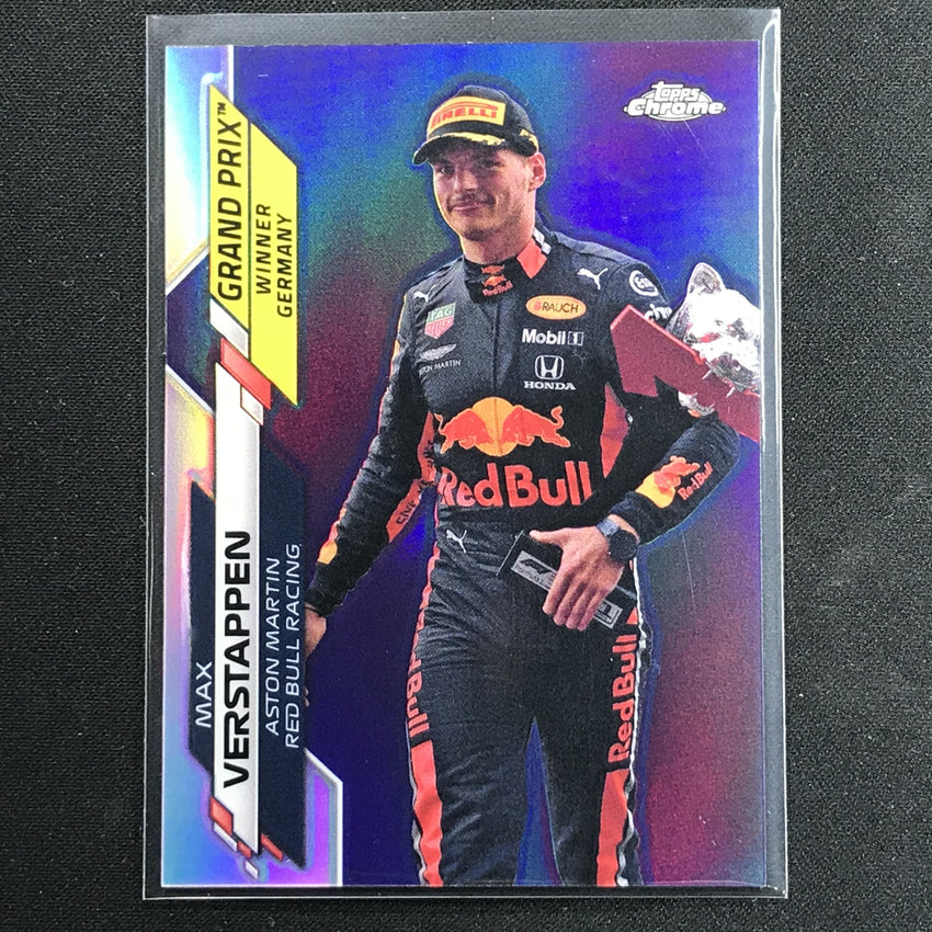 2020 Topps Chrome Max Verstappen Grand Prix Winners Refractor No 143