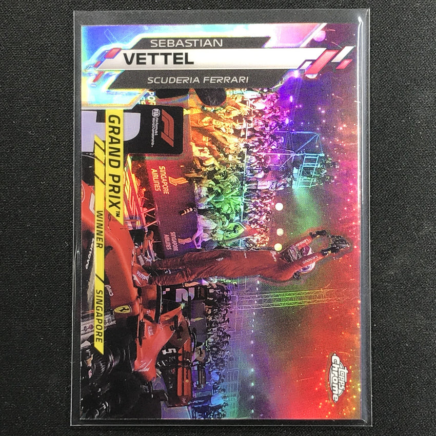 2020 Topps Chrome Sebastian Vettel Grand Prix Winners Refractor No 147