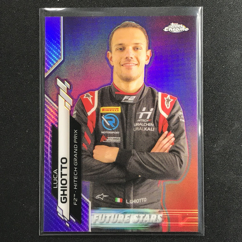 2020 Topps Chrome Luca Ghiotto F2 Racers Future Stars Purple 309/399