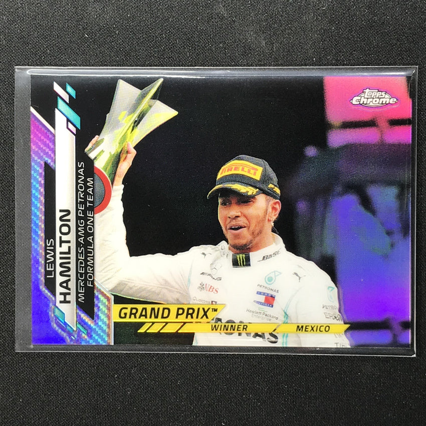 2020 Topps Chrome Lewis Hamilton Grand Prix Winners Purple 269/399