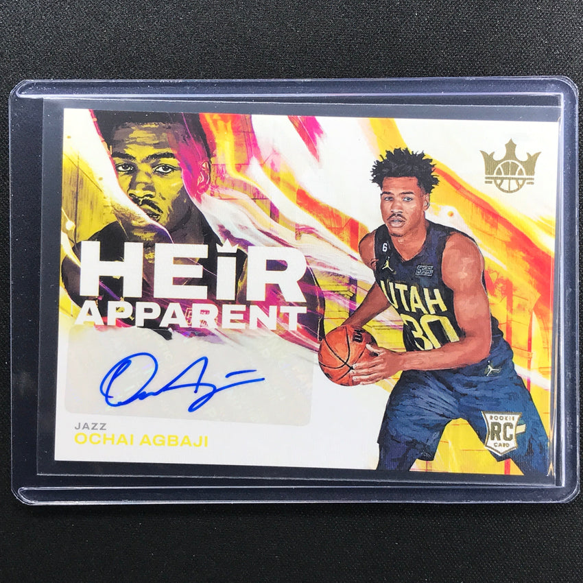 2022-23 Court Kings Ochai Agbaji Heir Apparent Rookie Auto Gold 166/199