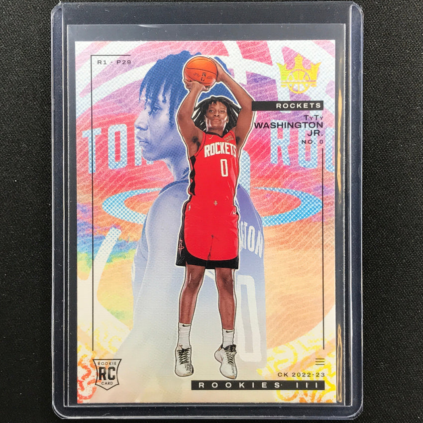 2022-23 Court Kings Tyty Washington Jr. Rookies Iii No 162