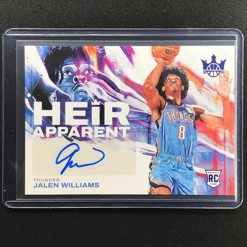 2022-23 Court Kings Jalen Williams Heir Apparent Rookie Auto Sapphire Blue 14/25