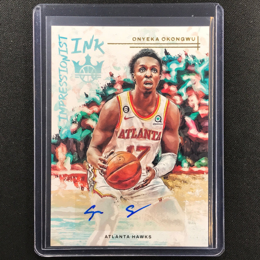 2022-23 Court Kings Onyeka Okongwu Impressionist Ink Auto Gold 61/75