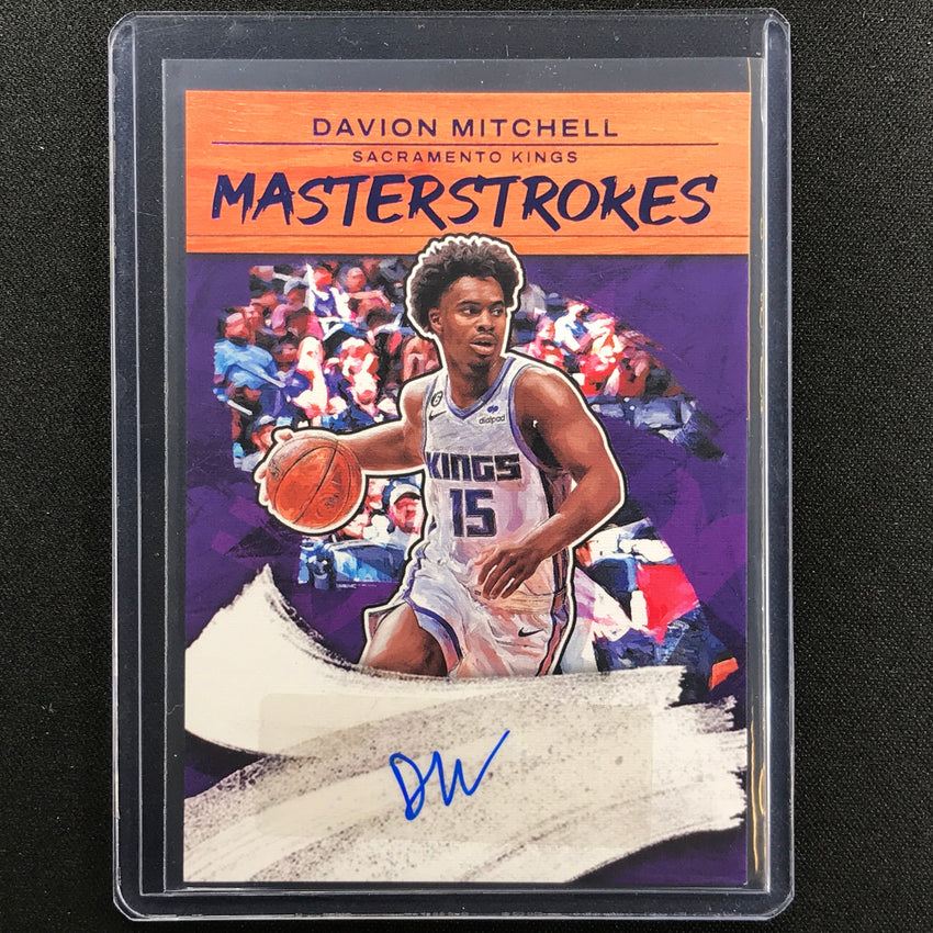2022-23 Court Kings Davion Mitchell Masterstrokes Auto Sapphire 17/25