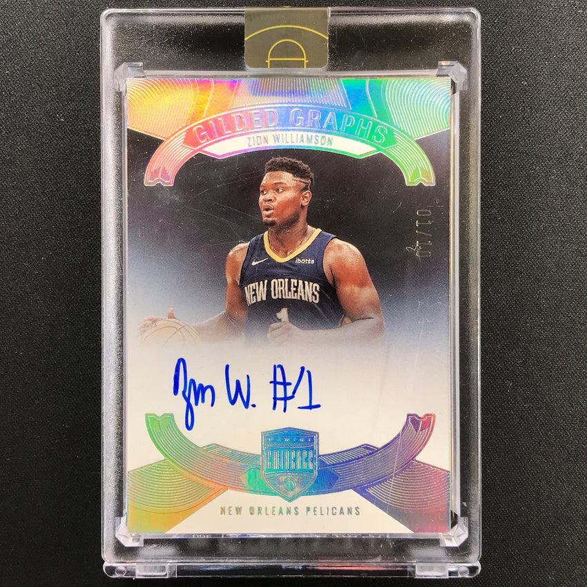2021-22 Eminence Zion Williamson Gilded Graphs Auto Holo Silver 1/10