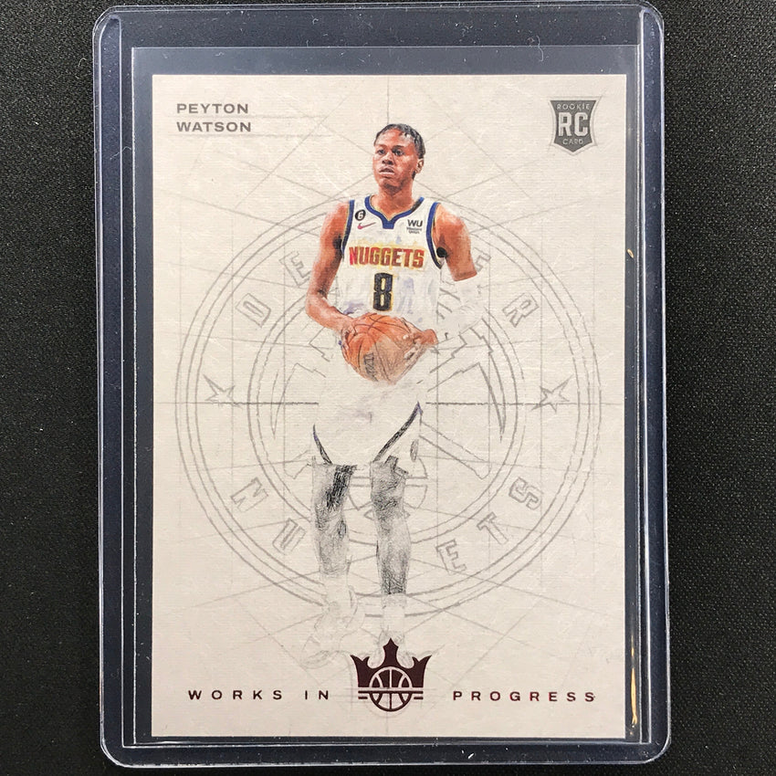2022-23 Court Kings Peyton Watson Works In Progress Rookie Ruby 130/149