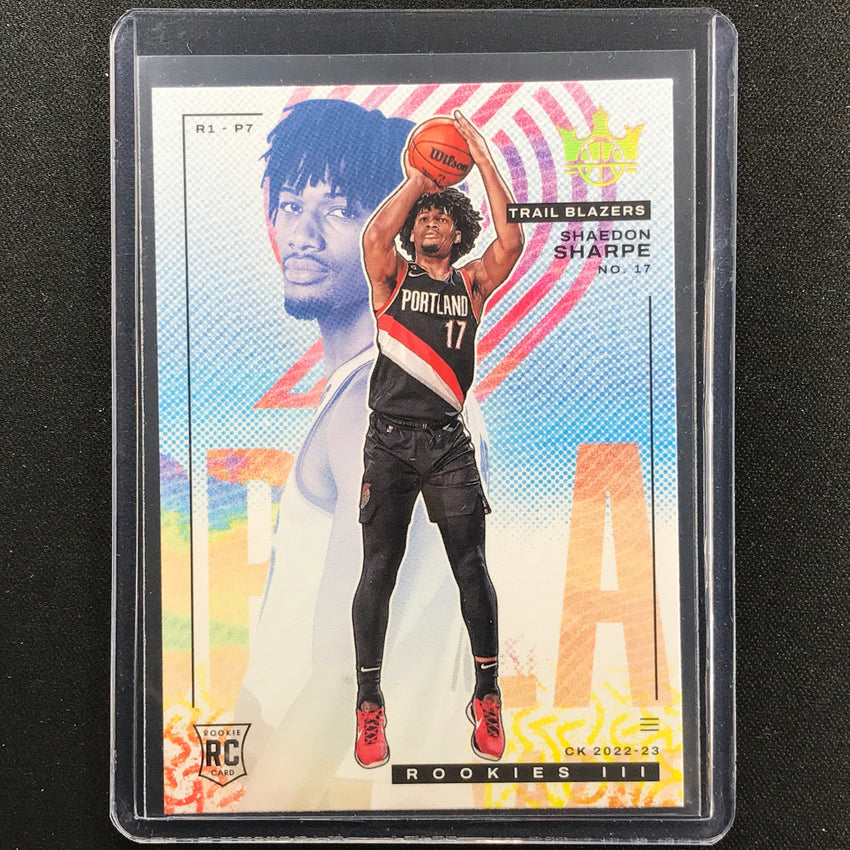2022-23 Court Kings Shaedon Sharpe Rookies Iii No 147