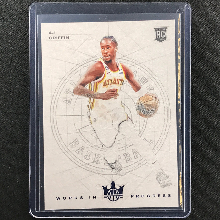 2022-23 Court Kings Aj Griffin Works In Progress Rookie Sapphire 25/25