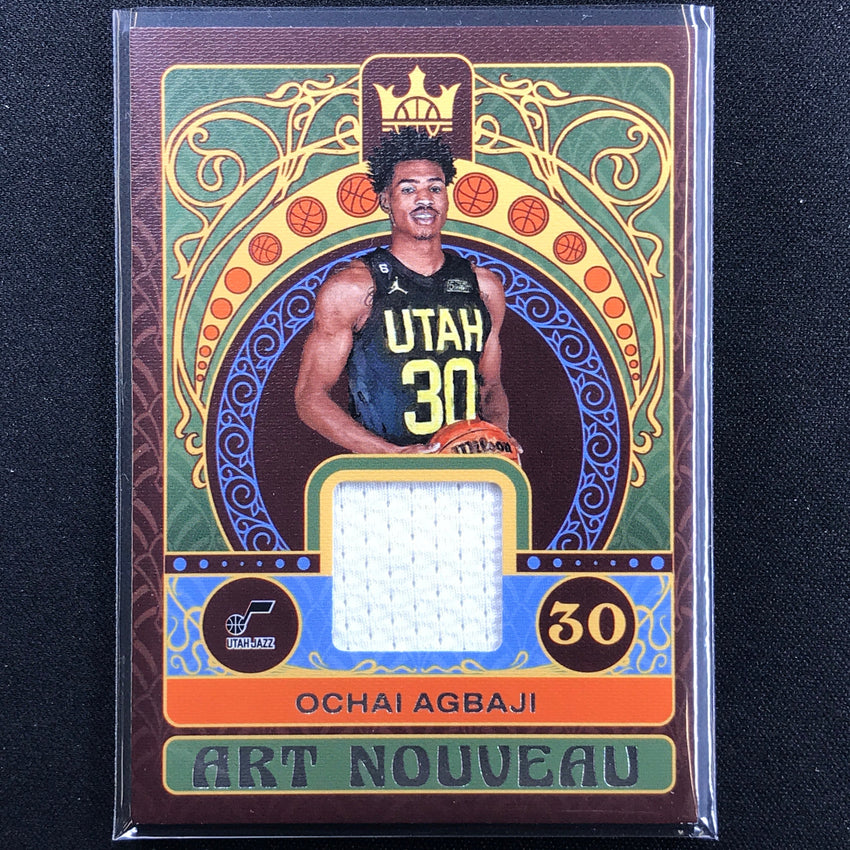 2022-23 Court Kings Ochai Agbaji Art Nouveau Rookie Jersey No Oau