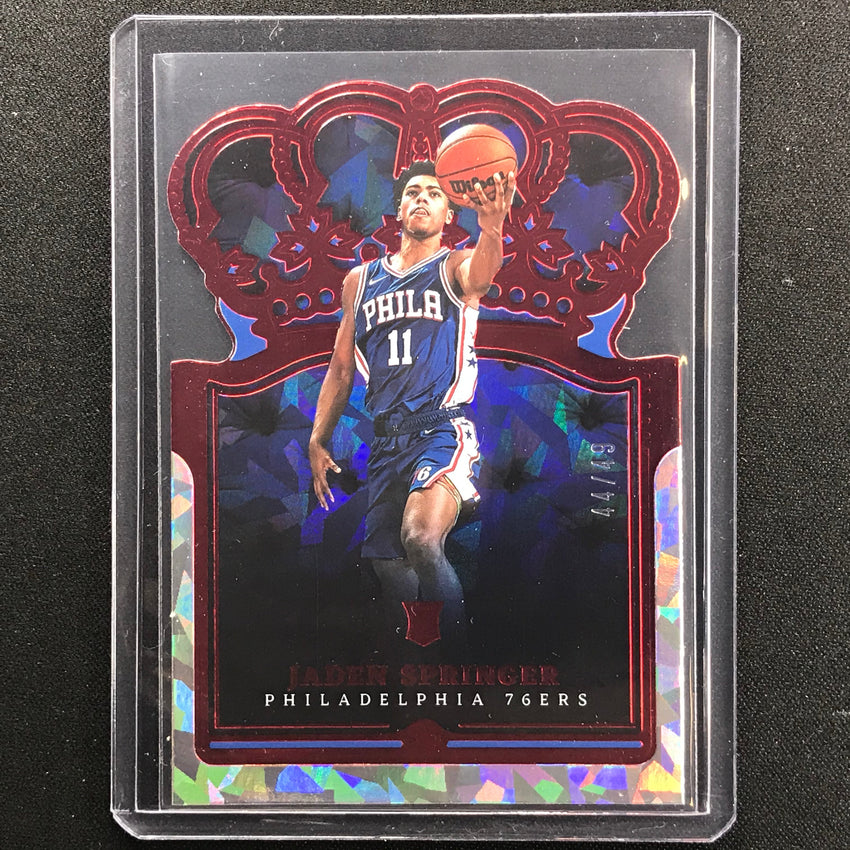 2021-22 Crown Royale Jaden Springer Rookie Crystal Red 44/49