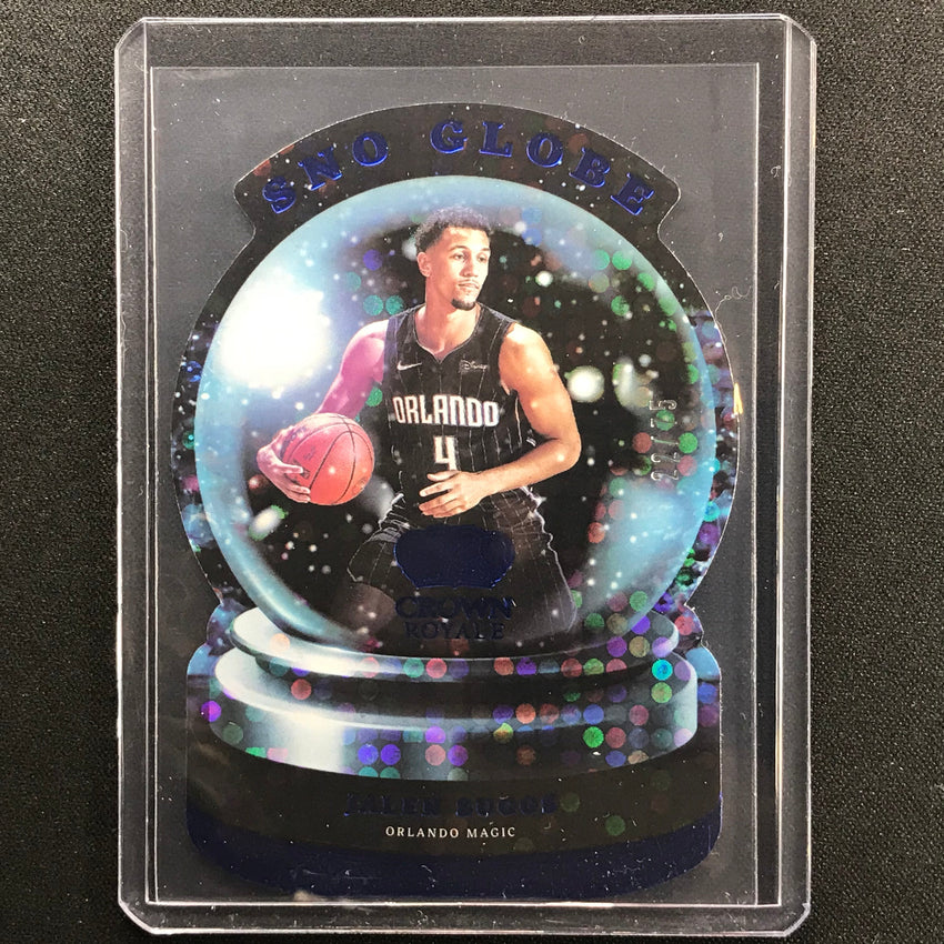 2021-22 Crown Royale Jalen Suggs Rookie Sno Globe Die-cut Blue 22/75