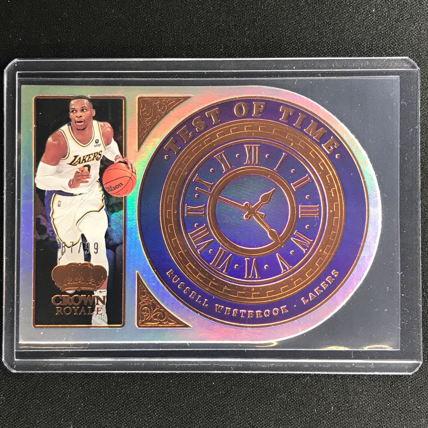 2021-22 Crown Royale Russell Westbrook Test Of Time Die-cut 87/99