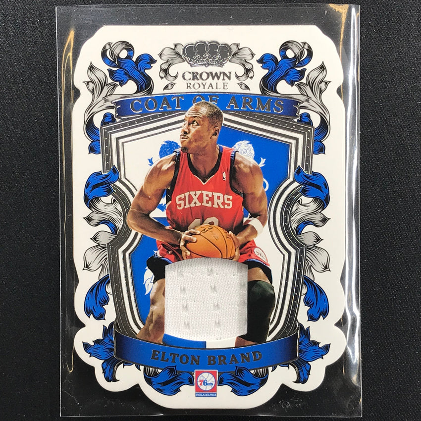 2021-22 Crown Royale Elton Brand Coat Of Arms Jersey Die-cut No Ebd A