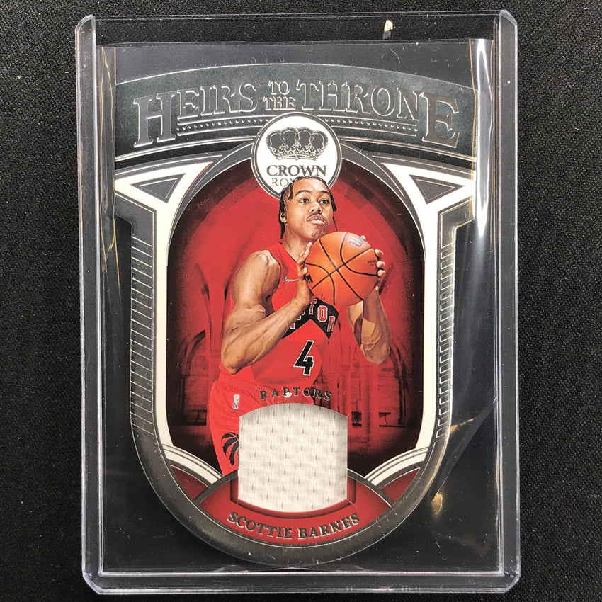 2021-22 Crown Royale Scottie Barnes Heirs To The Throne Rookie Jersey No Sbn B